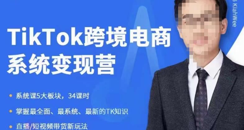 嘉伟5月新课《TiKToK跨境电商变现营》跨境电商系统传授TikTok玩法，从小白到高手，真正的电商实战课程-新手副业项目