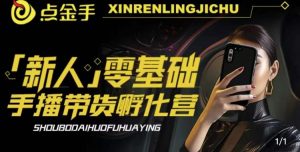 2023点金手·新人零基础手播带货孵化营：账号运营篇+主播话术篇+数据流量篇等-新手副业项目