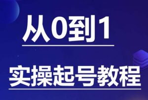 石野·小白起号实操教程，​掌握各种起号的玩法技术，了解流量的核心-新手副业项目