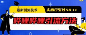 最新引流技术，哔哩哔哩引流方法，实测日引50人【揭秘】-新手副业项目