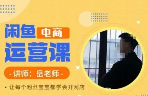岳老师·闲鱼电商运营课，让每个粉丝宝宝都学会开网店-新手副业项目