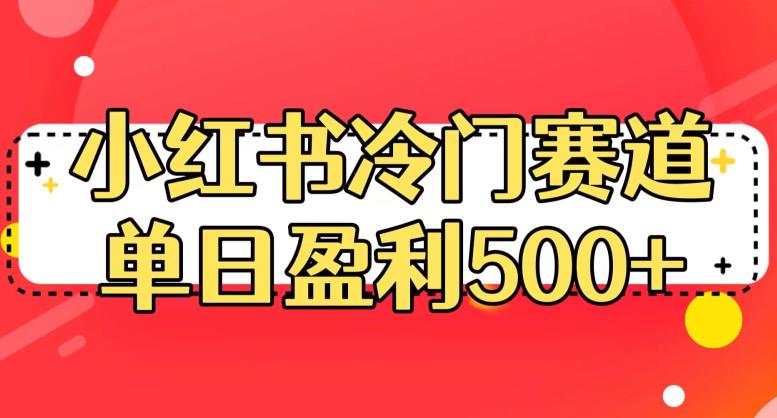 小红书冷门赛道，单日盈利500+【揭秘】-新手副业项目