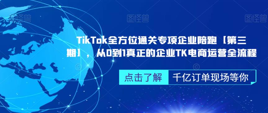 TikTok全方位通关专项企业陪跑【第三期】,从0到1真正的企业TK电商运营全流程-新手副业项目