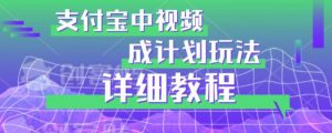 避坑玩法：支付宝中视频分成计划玩法实操详解【揭秘】-新手副业项目