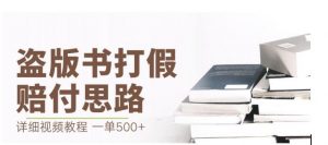 最新盗版书赔付打假项目，一单利润500+【详细玩法视频教程】【仅揭秘】-新手副业项目