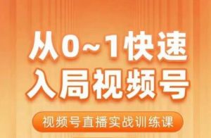 陈厂长·从0-1快速入局视频号课程，视频号直播实战训练课-新手副业项目