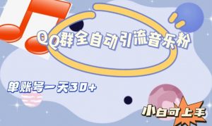 QQ群全自动引流音乐粉，单账号一天轻松引流30+-新手副业项目