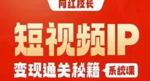 网红校长短视频IP变现通关秘籍｜系统课，产品篇，短视频篇，商业篇，私域篇，直播篇-新手副业项目