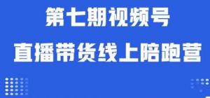 视频号直播带货线上陪跑营第七期:算法解析+起号逻辑+实操运营-新手副业项目