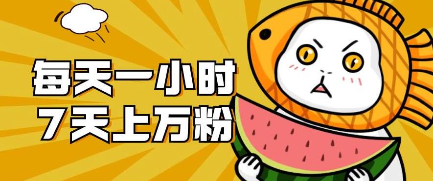 暴力涨粉项目：每天一小时，七天上万粉【揭秘】-新手副业项目