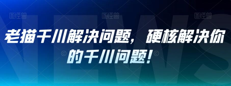 老猫千川解决问题，硬核解决你的千川问题！-新手副业项目