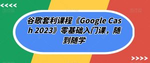 谷歌套利课程《Google Cash 2023》零基础入门课，随到随学-新手副业项目