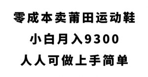 零成本卖莆田运动鞋，小白月入9300，人人可做上手简单【揭秘】-新手副业项目