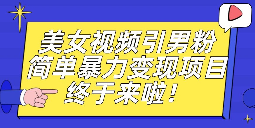 价值3980的男粉暴力引流变现项目，一部手机简单操作，新手小白轻松上手，每日收益500+【揭秘】-新手副业项目