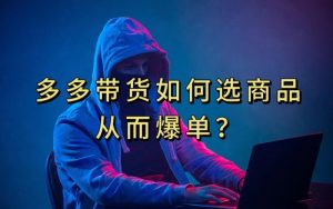 多多视频带货选什么商品链接才能爆单，10分钟教会你，爆单不是浮云【揭秘】-新手副业项目