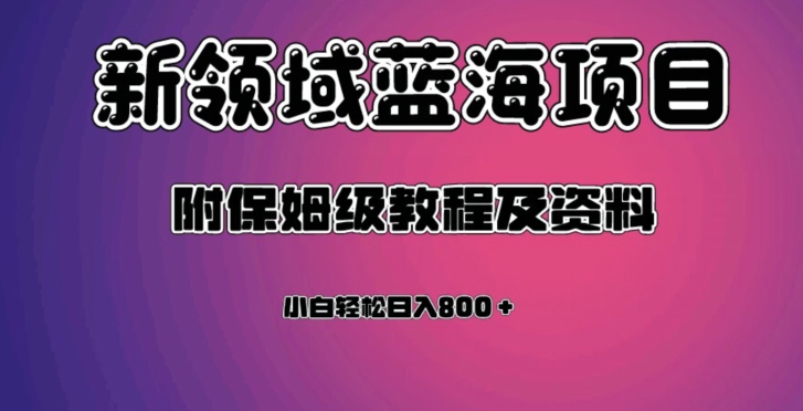 虚拟资源蓝海领域新项目，轻松日入800＋，附保姆级教程及资料-新手副业项目