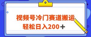 视频号最新冷门赛道搬运玩法，轻松日入200+【揭秘】-新手副业项目