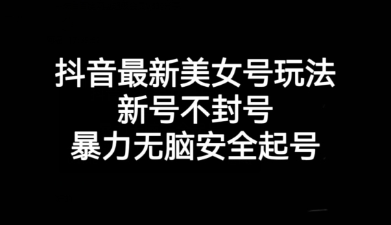 抖音最新美女号玩法，新号不封号，暴力无脑安全起号【揭秘】-新手副业项目