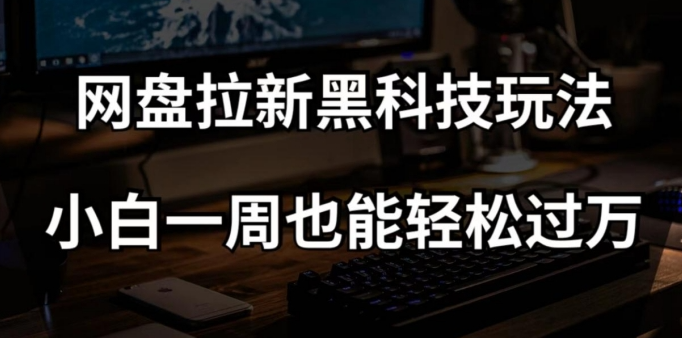 网盘拉新黑科技玩法，小白一周也能轻松过万【全套视频教程+黑科技】【揭秘】-新手副业项目