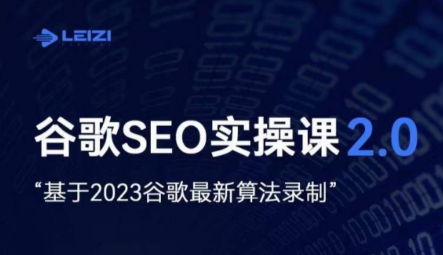 雷子·谷歌SEO 2.0实战课，独立站询盘自由必备，基于2023谷歌最新算法录制-新手副业项目