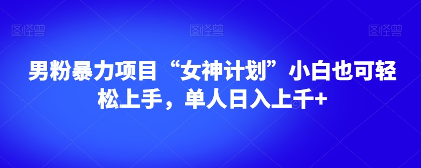 男粉暴力项目“女神计划”小白也可轻松上手，单人日入上千+【揭秘】-新手副业项目