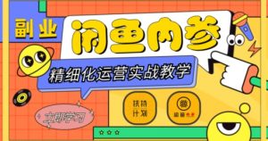 闲鱼精细化运营入门+高阶实战教学，从底层逻辑到轻松变现，多维度玩转闲鱼副业-新手副业项目