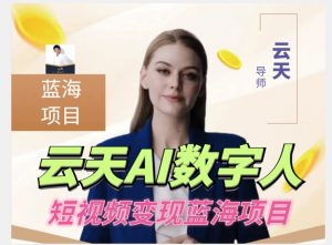 云天AI数字人短视频项目，门槛低，适合各类人群【1117更新】-新手副业项目
