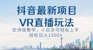 抖音最新VR直播玩法，史诗级教学，小白也可轻松上手轻松日入1500+【揭秘】-新手副业项目