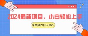 2024最新项目，红娘项目，简单操作轻松日入800+【揭秘】-新手副业项目