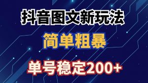 抖音图文流量变现，抖音图文新玩法，日入200+【揭秘】-新手副业项目