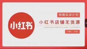 安琪-小红书店铺无货源实战，开店到售后全流程操作-新手副业项目