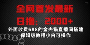 全网首发最新，日撸2000+，外面收费688的金杰猫直播间搭建，保姆级教程小白可操作【揭秘】-新手副业项目