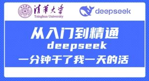 清华大学讲DeepSeek最全教程,从入门到精通,deepseek一分钟干了我一天的活-新手副业项目