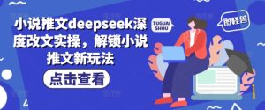 小说推文deepseek深度改文实操，解锁小说推文新玩法-新手副业项目