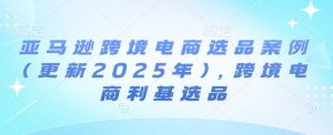 亚马逊跨境电商选品案例(更新2025年3月)，跨境电商利基选品-新手副业项目