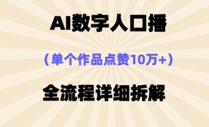AI数字人口播，单个作品点赞10万+，操作方法十分简单-新手副业项目