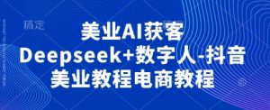 美业AI获客Deepseek+数字人-抖音美业教程电商教程-新手副业项目