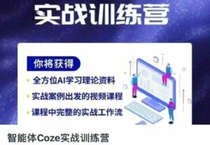 智能体Coze实战训练营,掌握新时代效率工具,让你人生即刻开挂-新手副业项目