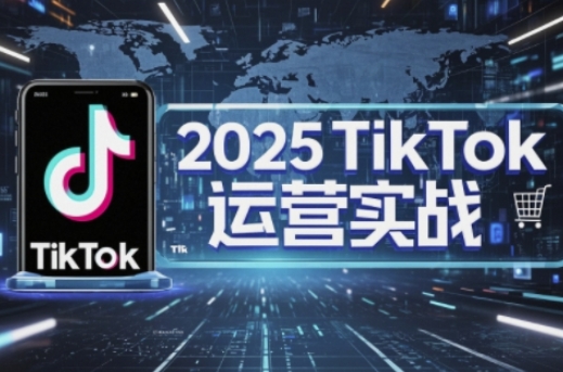 2025TikTok电商运营，掌握TikTok店铺运营核心技巧，实现低成本高转化-新手副业项目