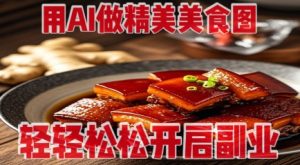 用AI做精美美食图，无需专业设备拍摄，轻轻松松开启副业-新手副业项目