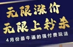 4月12号拼多多线上课，无限涨价，无限上秒杀，4月份最牛逼的强付费玩法-新手副业项目