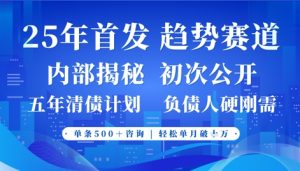2025年首次公开，真正的事业型赛道，客咨不断，单月轻松破W-新手副业项目