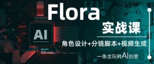 Flora实战课：角色设计+分镜脚本+视频生成，一条龙玩转AI创意-新手副业项目