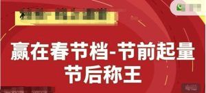 赢在春节档-节前起量，后称王，淘系精品线上系列课-新手副业项目
