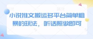 小说推文搬运多平台简单粗暴的玩法，听话照做即可-新手副业项目