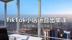TikTok小店运营出单课，从开店选品、运营出单、发货回款，进行全流程讲解-新手副业项目