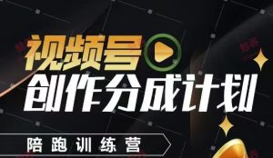 视频号创作分成计划陪跑训练营，手把手教会你如何制作视频，细水长流型项目-新手副业项目