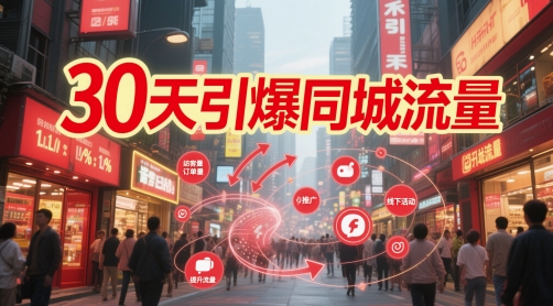 30天引爆同城流量：团购篇 认知篇 流量篇 来客篇 达人篇 老板人设IP篇 投流篇-新手副业项目