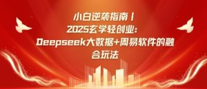 小白逆袭指南，2025玄学轻创业：Deepseek大数据+周易算法的融合玩法-新手副业项目