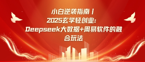 小白逆袭指南，2025玄学轻创业：Deepseek大数据+周易算法的融合玩法-新手副业项目